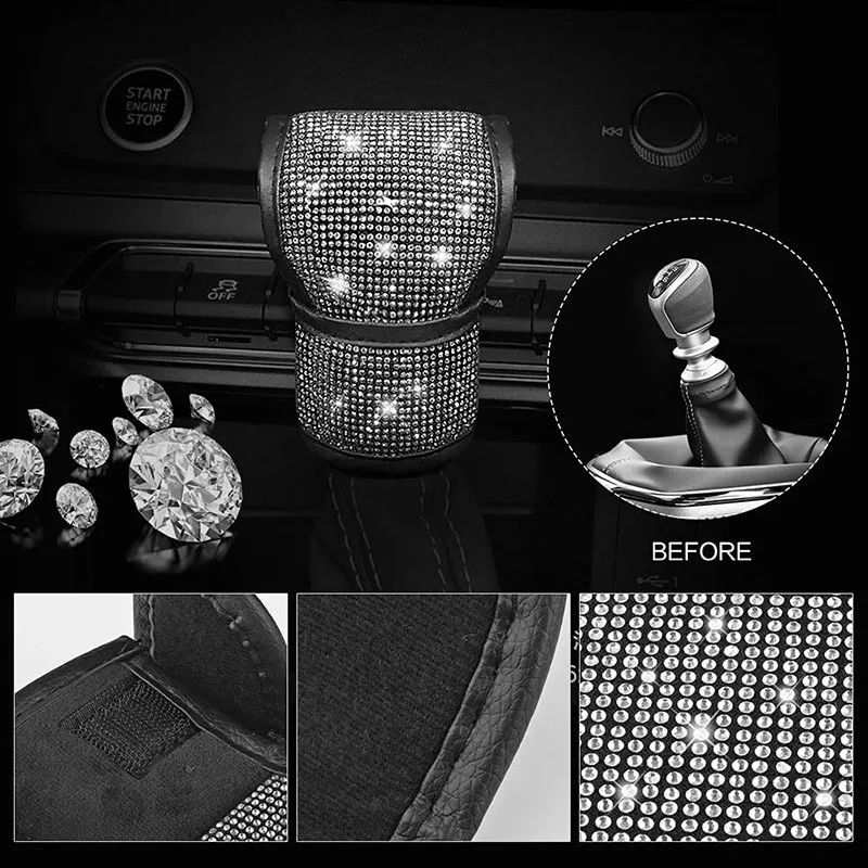 7 Pcs Rhinestone Car Steering Wheel Cover Cupholder Starter Button Cover Handlebar Glove Armrest Glove Car Interior Kit
7 Pcs Rhinestone Car Steering Wheel Cover Cupholder Starter Button Cover Handlebar Glove Armrest Glove Car Interior Kit