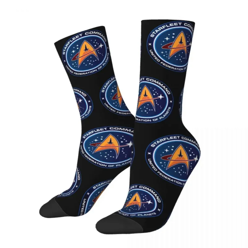 

Starfleet Star Treks Theme Design Socks Merchandise All Seasons Comfortable Crew Socks Birthday Present for Women Men