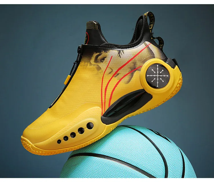 Novas botas de basquete masculino esportes ao ar livre amortecimento anti-deslizamento tênis de basquete respirável Novas botas de basquete masculino esportes ao ar livre amortecimento anti-deslizamento tênis de basquete respirável