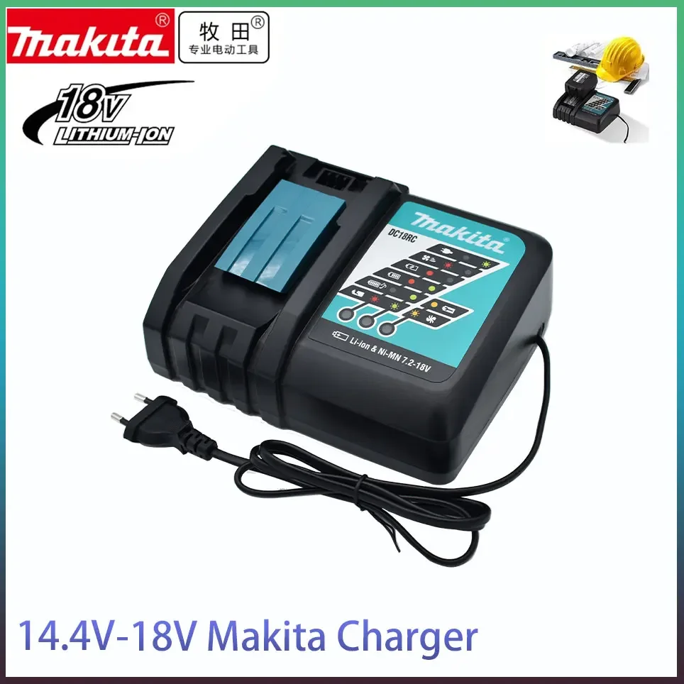 

makita Original Charger 14.4V 18V DC18RC Battery Charger makita 6000mAh Bl1830 Bl1430 BL1860 BL1890 Tool Power Charger USB Prot