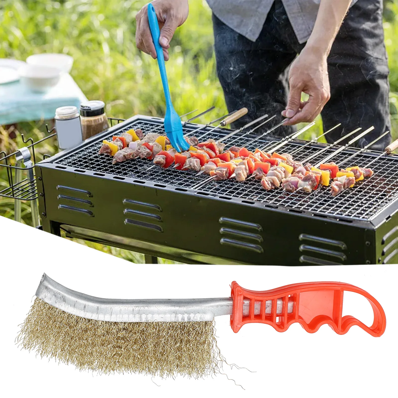 BBQ Steel Wire Brush Barbecue Cleaning Stainless Steel Wire Brush Brass Plated Steel Wire Derusting Brush
BBQ Steel Wire Brush Barbecue Cleaning Stainless Steel Wire Brush Brass Plated Steel Wire Derusting Brush