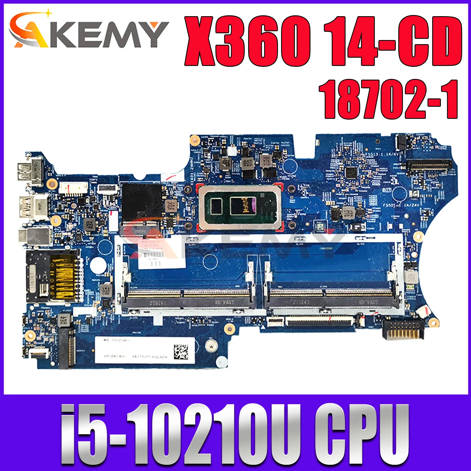 For HP Pavilion X360 14-CD TPN-W131 Laptop Motherboard i5-10210U CPU L72535-601 L72535-001 18702-1 448.0E814.0011
For HP Pavilion X360 14-CD TPN-W131 Laptop Motherboard i5-10210U CPU L72535-601 L72535-001 18702-1 448.0E814.0011
