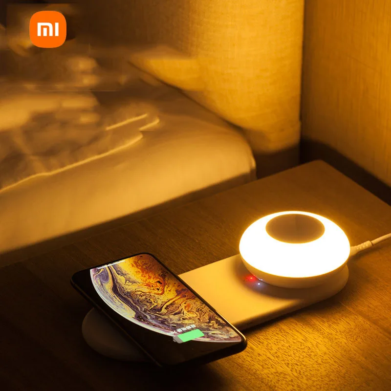 Светодиодная лампа Xiaomi с беспроводным зарядным устройством, сенсорный ночник для смартфона с затемнением, прикроватная лампа, настольная лампа с беспроводной зарядкой
Светодиодная лампа Xiaomi с беспроводным зарядным устройством, сенсорный ночник для смартфона с затемнением, прикроватная лампа, настольная лампа с беспроводной зарядкой