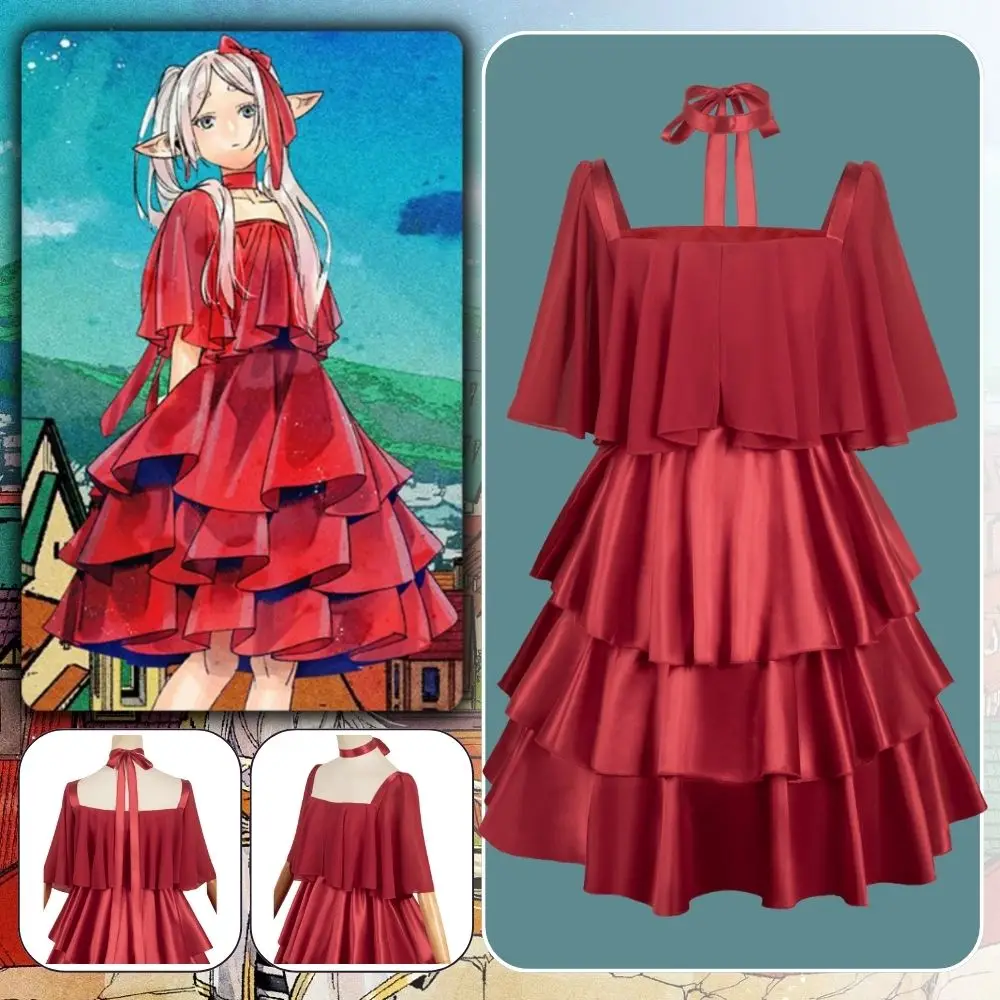 Костюм для косплея фриэрена из аниме Sousou No Frieren, женское красное платье, наряды на Хэллоуин, карнавал, женская одежда
Костюм для косплея фриэрена из аниме Sousou No Frieren, женское красное платье, наряды на Хэллоуин, карнавал, женская одежда