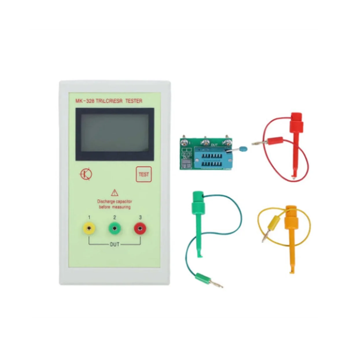 -328 Capacitor Resistor Transistor Triode Tester Inductance Capacitance Resistance Meter ESR LCR NPN PNP MOS
-328 Capacitor Resistor Transistor Triode Tester Inductance Capacitance Resistance Meter ESR LCR NPN PNP MOS