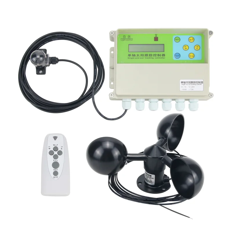 

XMYC-1 Single Axis Solar Tracker Controller 12-24V Solar Tracking + Wind Speed Sensor Remote Control