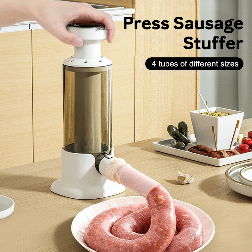Sausage Stuffer Manual Sausage Maker Press Plastic Meat Filling Tool With 4 Nozzles Food Grade Sausage Maker For Home Christmas
Sausage Stuffer Manual Sausage Maker Press Plastic Meat Filling Tool With 4 Nozzles Food Grade Sausage Maker For Home Christmas