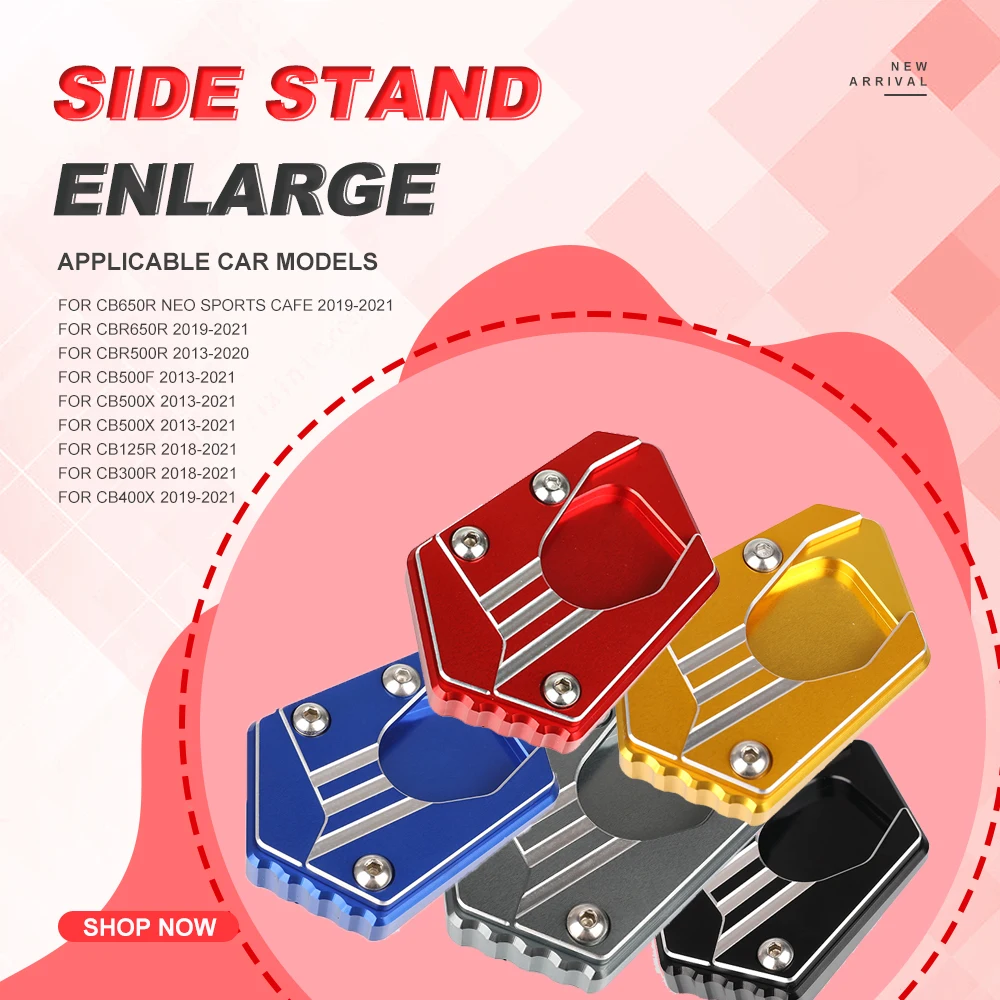 Side Stand Enlarge FOR HONDA CB650R Neo Sports Cafe CBR 650R 2019 2020 2021 CBR500R 2013-2020 CNC Aluminium Kickstand Extension
Side Stand Enlarge FOR HONDA CB650R Neo Sports Cafe CBR 650R 2019 2020 2021 CBR500R 2013-2020 CNC Aluminium Kickstand Extension