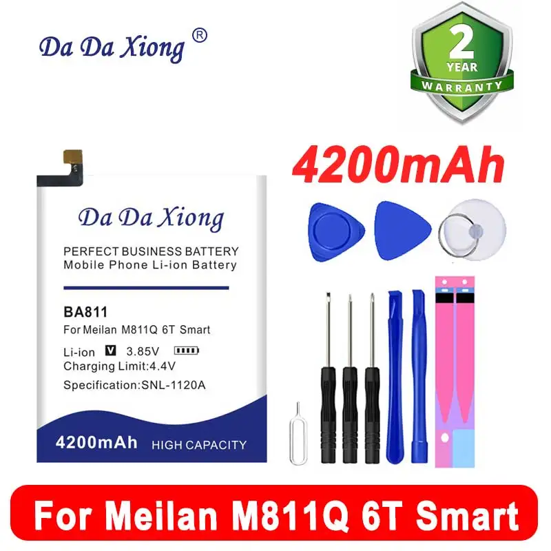 100% Original 4200mAh BA811 Bateria For Meizu Meilan 6T M811Q M6T Battery in Stock
100% Original 4200mAh BA811 Bateria For Meizu Meilan 6T M811Q M6T Battery in Stock