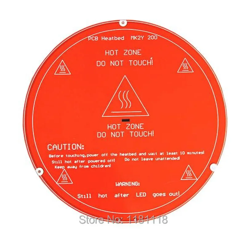 RepRap 3D Printer PCB Heatbed Round-red-D200 Heated Bed Hot Plate For Delta
RepRap 3D Printer PCB Heatbed Round-red-D200 Heated Bed Hot Plate For Delta