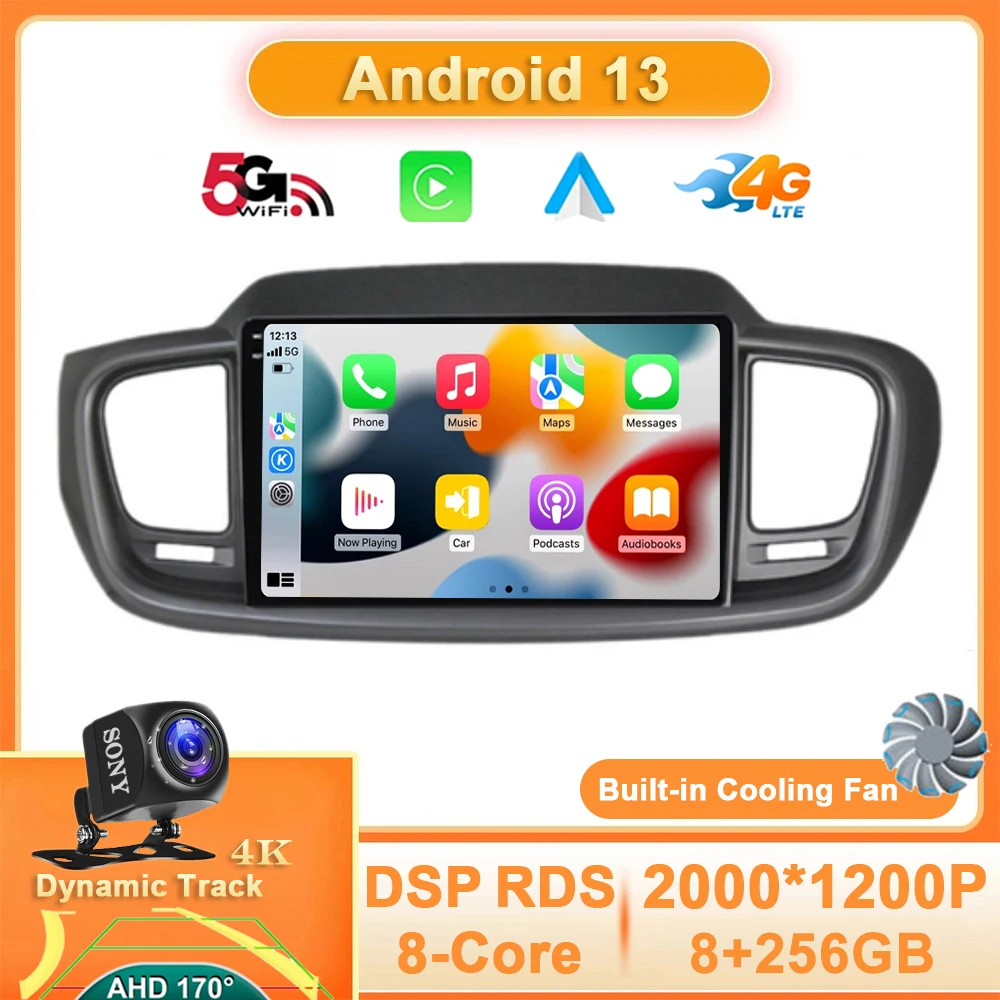 Android 13 For Kia Sorento 3 2014 - 2017 Car Radio Multimedia Video Player Navigation Stereo GPS Carplay Auto 4G WIFI 360 Camera
Android 13 For Kia Sorento 3 2014 - 2017 Car Radio Multimedia Video Player Navigation Stereo GPS Carplay Auto 4G WIFI 360 Camera