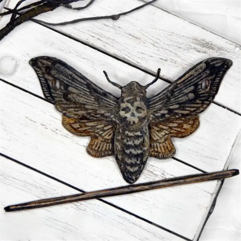 Halloween Vintage Decoration Hairpin Horror Death Moth Skull Retro Hair Sticks Punk Metal Hair Clips For Festival Hair Accessory
Halloween Vintage Decoration Hairpin Horror Death Moth Skull Retro Hair Sticks Punk Metal Hair Clips For Festival Hair Accessory
