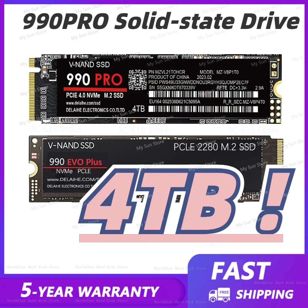Brand 4TB 1TB 2TB SSD M2 NVMe PCIe 4.0 x4 M.2 2280 NVMe Drive Internal Solid State Disk for PS5 PlayStation5 Laptop Gaming PC
Brand 4TB 1TB 2TB SSD M2 NVMe PCIe 4.0 x4 M.2 2280 NVMe Drive Internal Solid State Disk for PS5 PlayStation5 Laptop Gaming PC