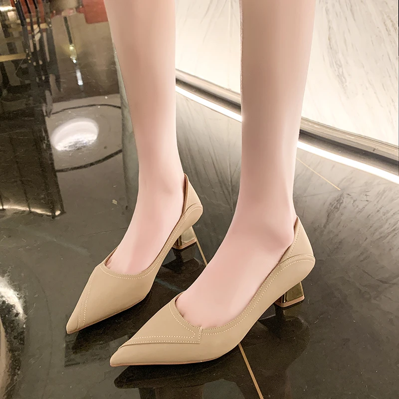 Женские туфли с закрытым носком, офисные туфли с острым носком, классические туфли на высоком каблуке, лето 2024 
Женские туфли с закрытым носком, офисные туфли с острым носком, классические туфли на высоком каблуке, лето 2024