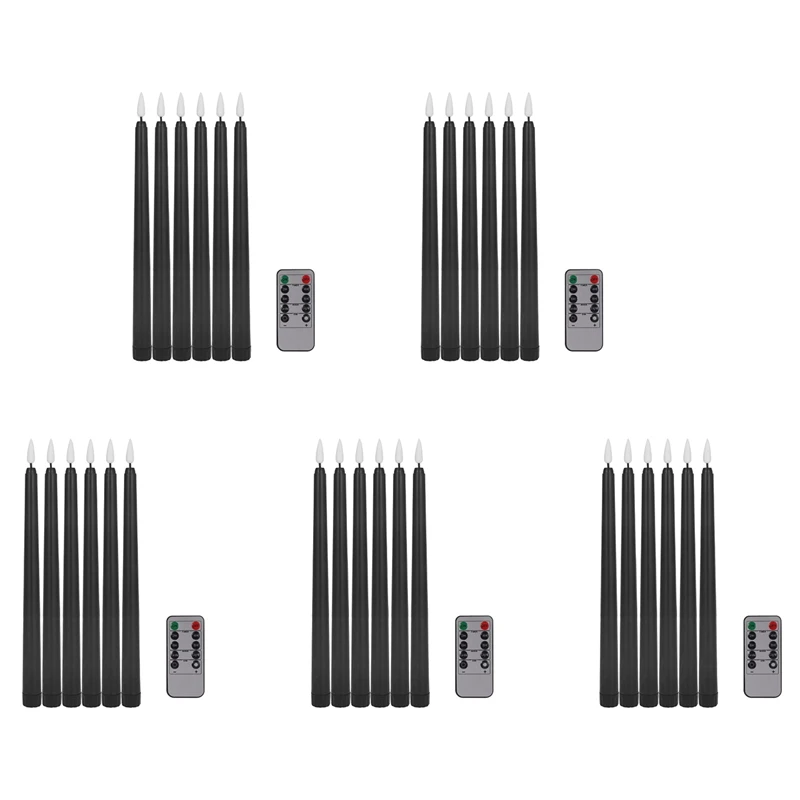 30X Remote Halloween Taper Candles,Black Color Flameless Fake Pillar Candles,Battery Candles With Contain
30X Remote Halloween Taper Candles,Black Color Flameless Fake Pillar Candles,Battery Candles With Contain