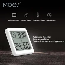MOES Multifunction Thermometer Hygrometer Automatic Electronic Temperature Humidity Monitor Clock 3.2inch Large LCD Screen MOES Multifunction Thermometer Hygrometer Automatic Electronic Temperature Humidity Monitor Clock 3.2inch Large LCD Screen