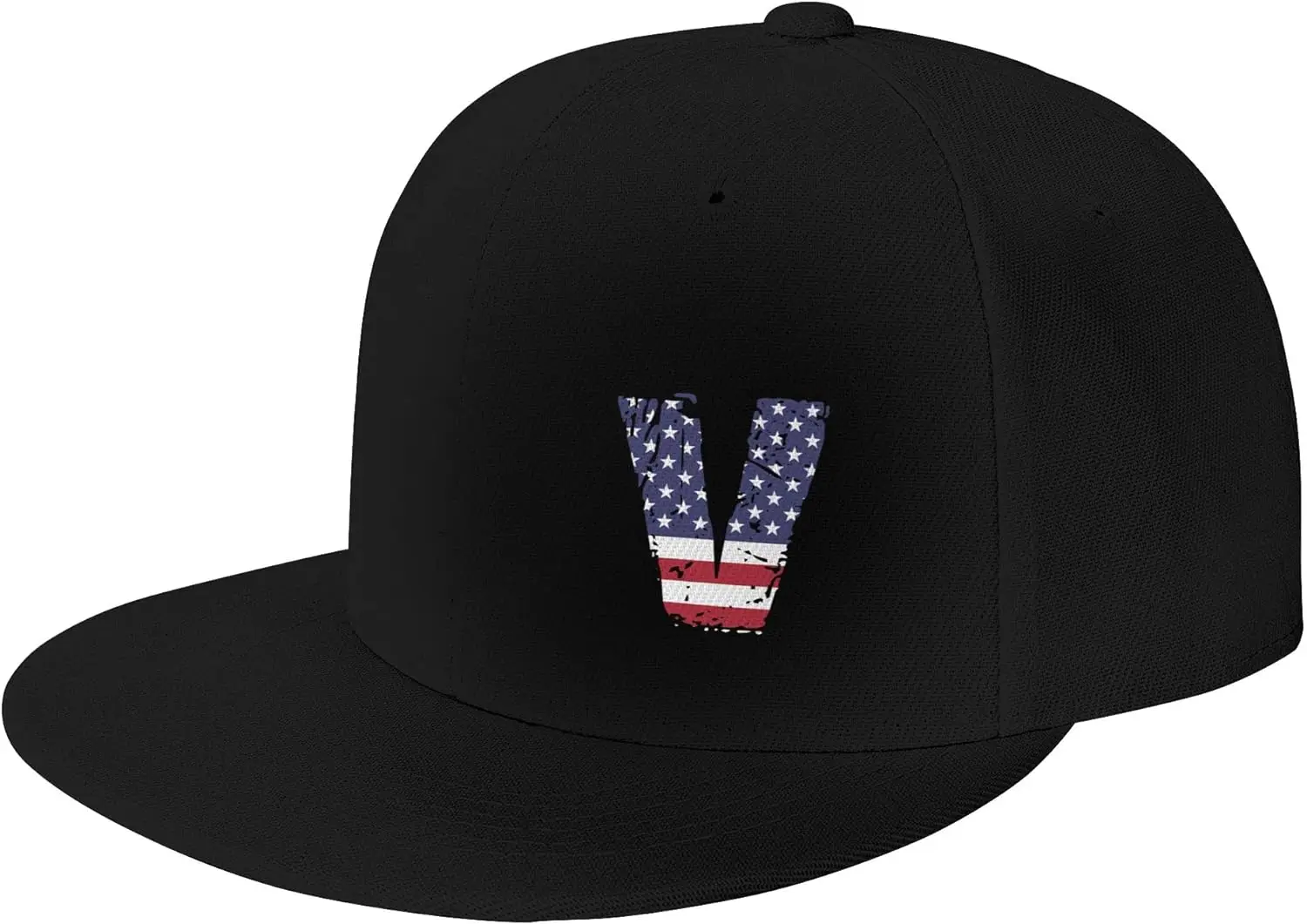 Flat Brim Cap Snapback Hat for Men - Alphabet V America USA Flag Prints Adjustable Baseball Cap
Flat Brim Cap Snapback Hat for Men - Alphabet V America USA Flag Prints Adjustable Baseball Cap