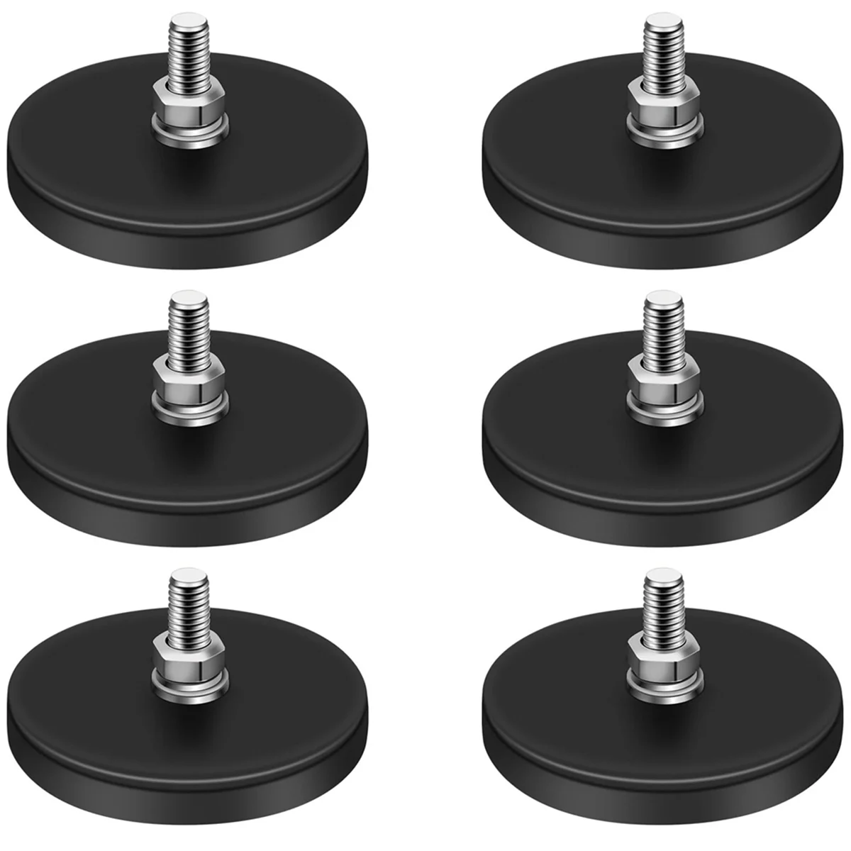 Rubber Coated Magnets,22LBS Neodymium Magnet Base with M6 Threaded Magnet with Bolts and Nuts,Strong Magnets Hold 6PCS
Rubber Coated Magnets,22LBS Neodymium Magnet Base with M6 Threaded Magnet with Bolts and Nuts,Strong Magnets Hold 6PCS