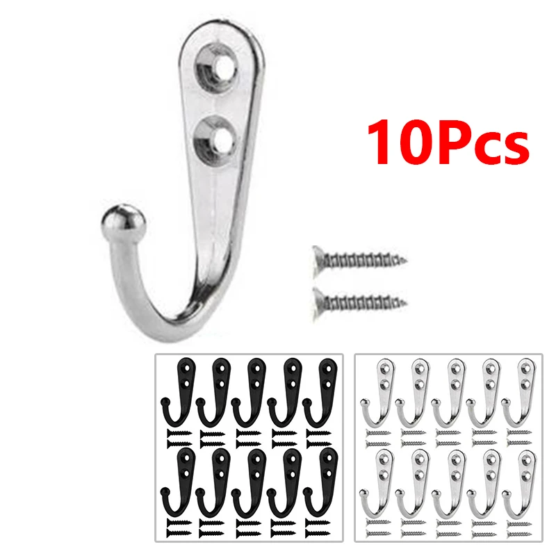 10pcs Hooks Zinc Alloy Door Wall-Mounted Hanging Holder Coat Bag Hat Key Hanger Hooks Home Storage Organizer Hook With Screws
10pcs Hooks Zinc Alloy Door Wall-Mounted Hanging Holder Coat Bag Hat Key Hanger Hooks Home Storage Organizer Hook With Screws