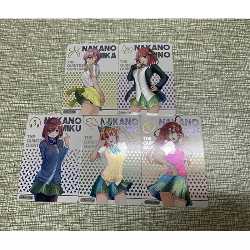 5Pcs/set Acg Anime Five Equal Parts Flower Wedding Series Hot Stamping Process Rough Flash Anime Collection Card Toy Gift 59X86
5Pcs/set Acg Anime Five Equal Parts Flower Wedding Series Hot Stamping Process Rough Flash Anime Collection Card Toy Gift 59X86