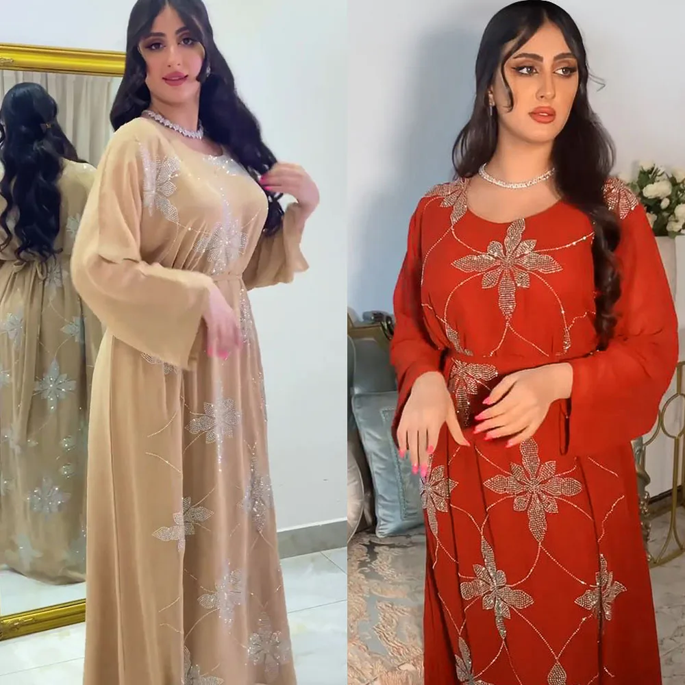 Eid Morocco Party Dress Women Muslim Abaya Diamond Ramadan Chiffon Dubai Abayas Kaftan Elegant Robe Vestidos Turkey Gown 2024
Eid Morocco Party Dress Women Muslim Abaya Diamond Ramadan Chiffon Dubai Abayas Kaftan Elegant Robe Vestidos Turkey Gown 2024
