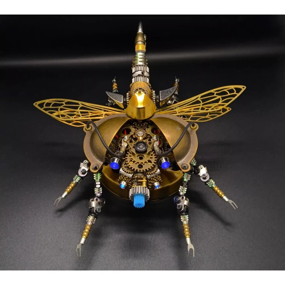 Mechanical Beetle Full metal assembling model Gear rotation Sound-activated light Creative gifts Ornaments
Mechanical Beetle Full metal assembling model Gear rotation Sound-activated light Creative gifts Ornaments