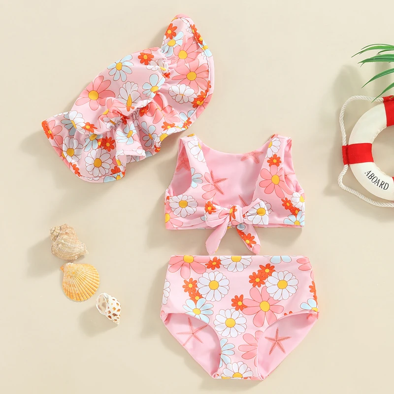 Yiiciovy Toddler Girls Summer 3PCS Swimwear Bikini Sets Casual Sleeveless Bow Tank Tops + Floral PP Shorts + Hat Bathing Suit
Yiiciovy Toddler Girls Summer 3PCS Swimwear Bikini Sets Casual Sleeveless Bow Tank Tops + Floral PP Shorts + Hat Bathing Suit