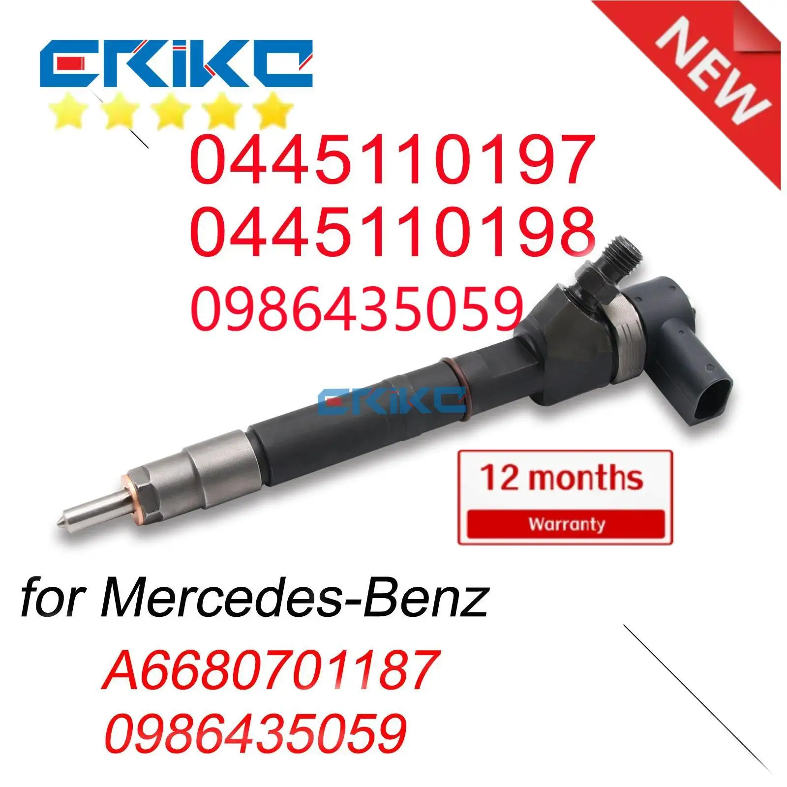 

0445110197 0445110198 Fuel Injection Jet A6680701187 Diesel Injector Nozzle Sprayer for Bosch Mercedes-Benz OEM 0986435059