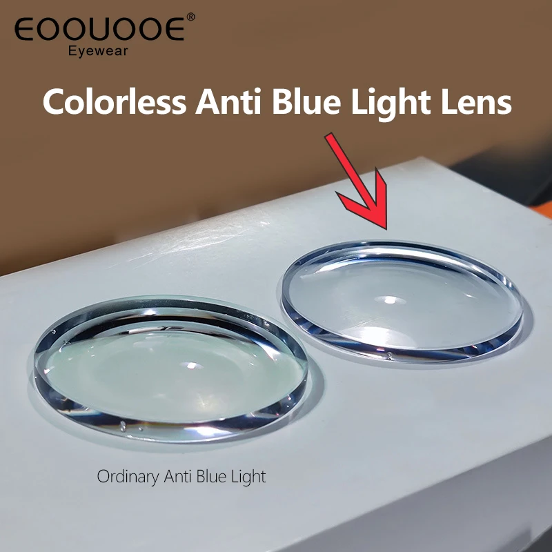 

Colorless Anti Blue Light Lenses 1.56 1.61 1.67 Index Prescription CR-39 Resin Aspheric Glasses Myopia Optics Lens 0 To -10.00