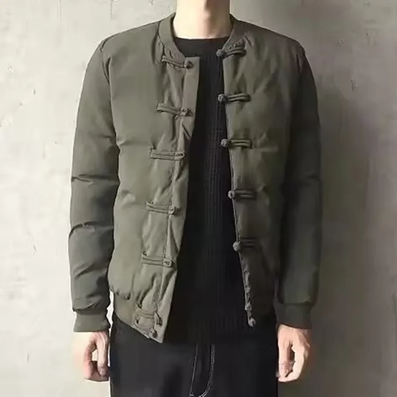 Chinese Style Parka Mens Retro Chinese Knot Buttons Vintage Coats Male Warm Cotton-padded Autumn Winter Men Jacket
Chinese Style Parka Mens Retro Chinese Knot Buttons Vintage Coats Male Warm Cotton-padded Autumn Winter Men Jacket