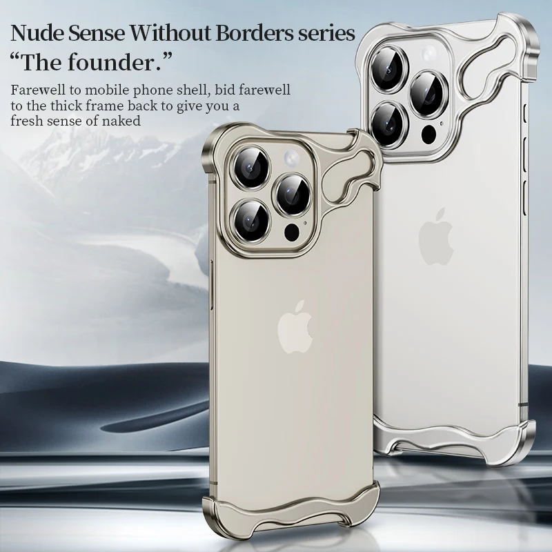 Metal Rimless Phone Case For Iphone 13 14 15 Pro Max Plus Aluminum Alien Titanium Alloy Bumper Cover For IPHON 13 14 15 Promax
Metal Rimless Phone Case For Iphone 13 14 15 Pro Max Plus Aluminum Alien Titanium Alloy Bumper Cover For IPHON 13 14 15 Promax