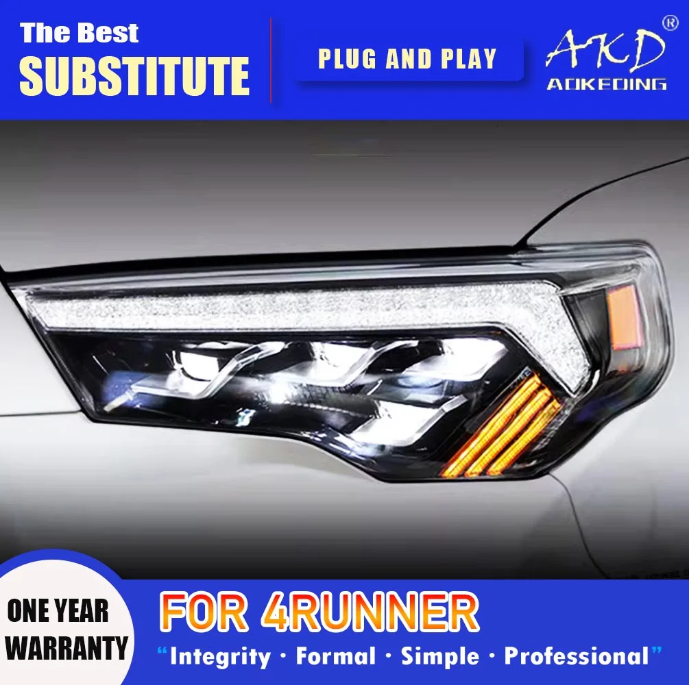AKD Head Lamp for Toyota 4Runner LED Headlight 2013-2020 Headlights 4 Runner DRL Turn Signal High Beam Angel Eye Projector Lens
AKD Head Lamp for Toyota 4Runner LED Headlight 2013-2020 Headlights 4 Runner DRL Turn Signal High Beam Angel Eye Projector Lens