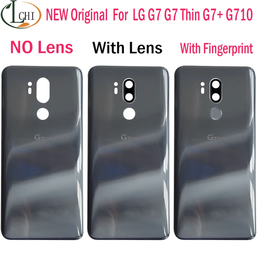 

New Original Glass For LG G7 ThinQ Battery cover Door G7+ G710 G710EM Rear Housing Back Case With Adhesive For LG G7 Fit G7 One