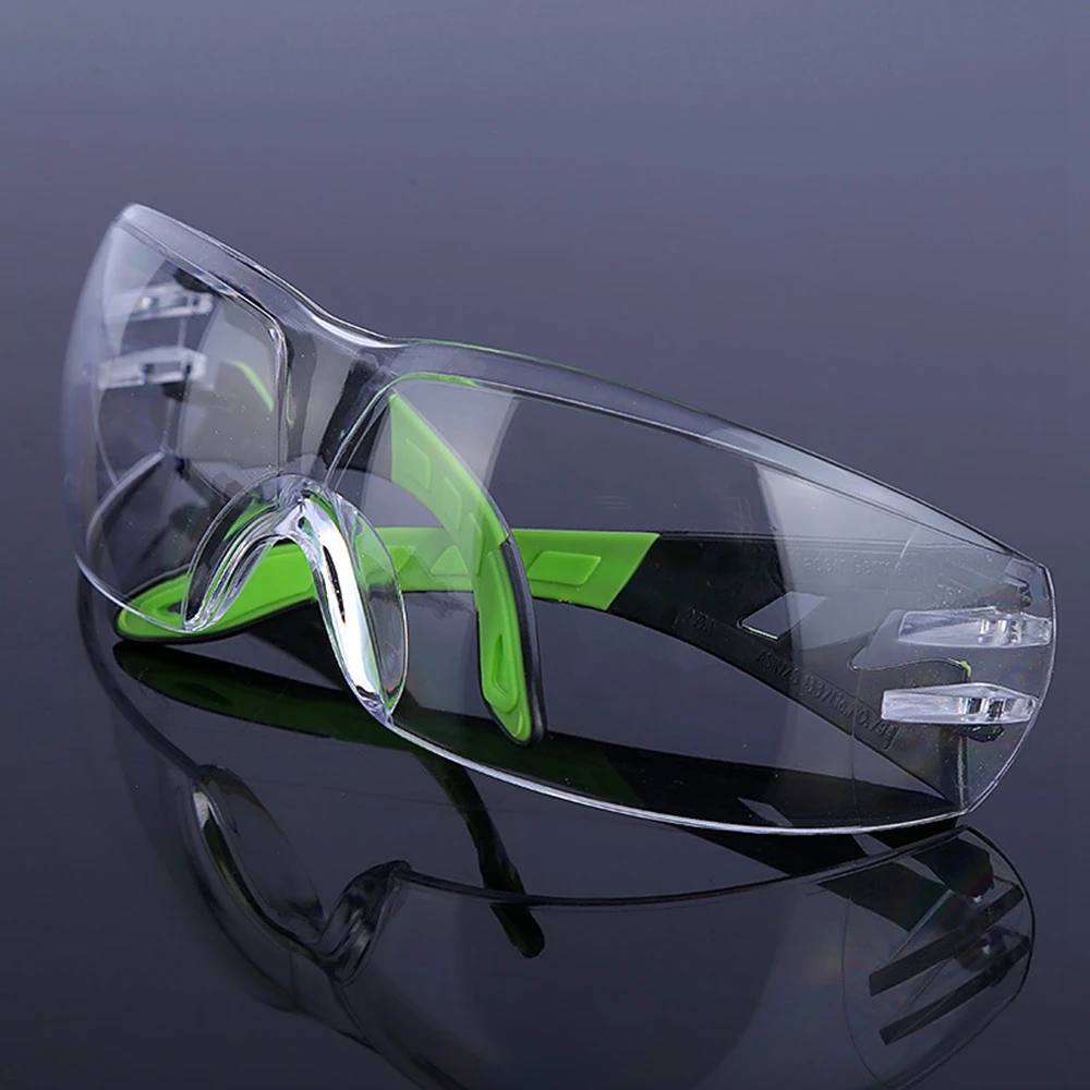

Transparent Clear Factory Outdoor Work Lab Anti-impact Safety Goggles Glasses Eye Protection Eyewear