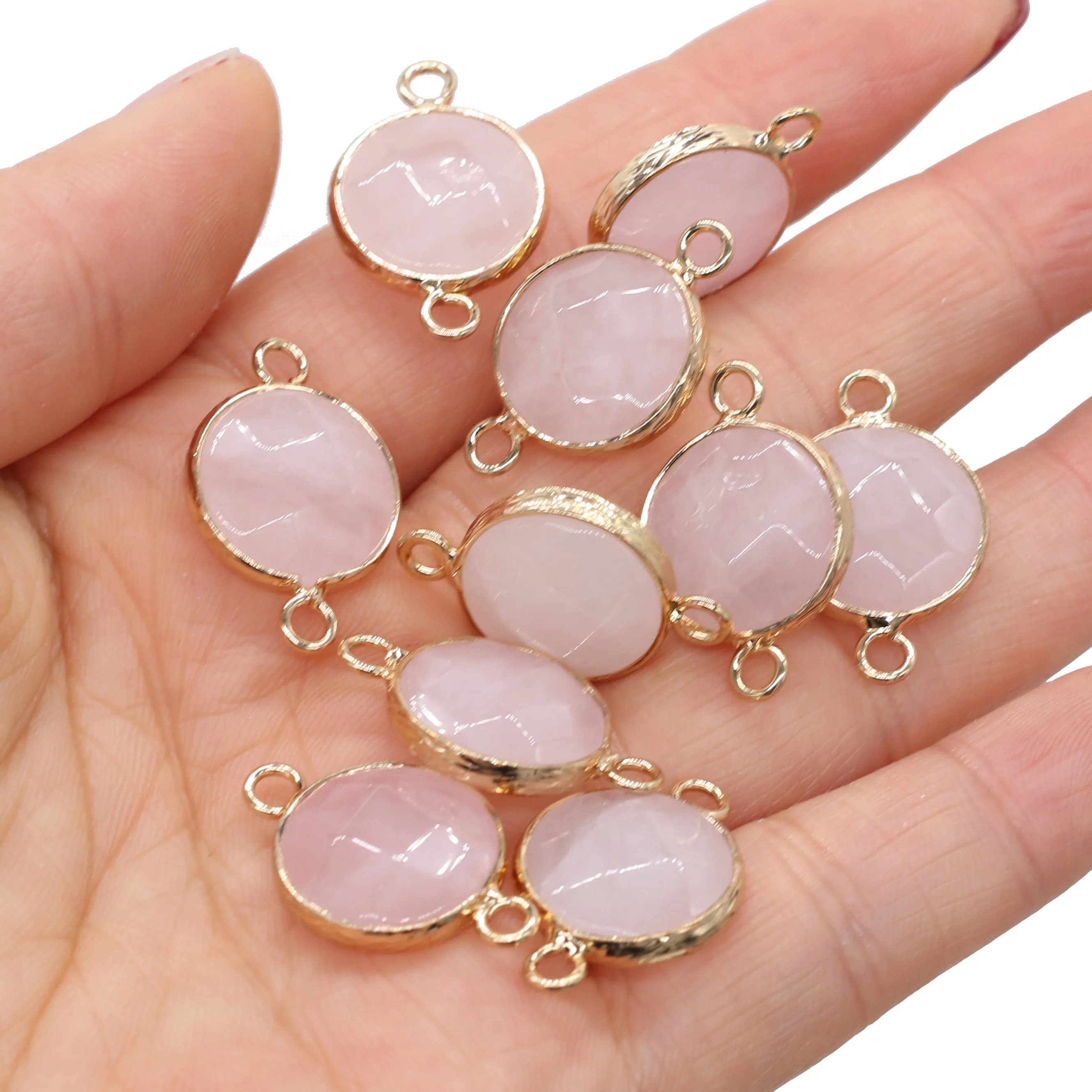 5pcs Natural Stone Double Hole Connector Crystals Pendant Rose Quartz Charms for Jewelry Making DIY Necklace Bracelet Accessory
5pcs Natural Stone Double Hole Connector Crystals Pendant Rose Quartz Charms for Jewelry Making DIY Necklace Bracelet Accessory