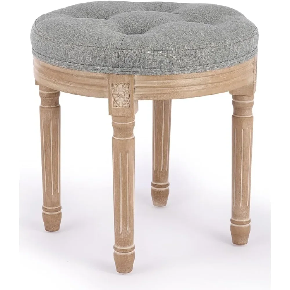 18" Round Tufted Upholstered Stool,with Cushion and Wood Frame,for Living Room Dining Room Entryway, Makeup Foot Stool Foot Rest
18" Round Tufted Upholstered Stool,with Cushion and Wood Frame,for Living Room Dining Room Entryway, Makeup Foot Stool Foot Rest