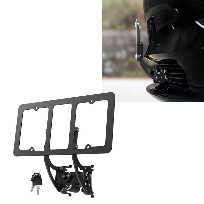 License Plate Holder For Tesla Model 3/Y 2017-2023 With Anti-Theft Features Front License Plate Bracket Mounting Kit Parts 
License Plate Holder For Tesla Model 3/Y 2017-2023 With Anti-Theft Features Front License Plate Bracket Mounting Kit Parts