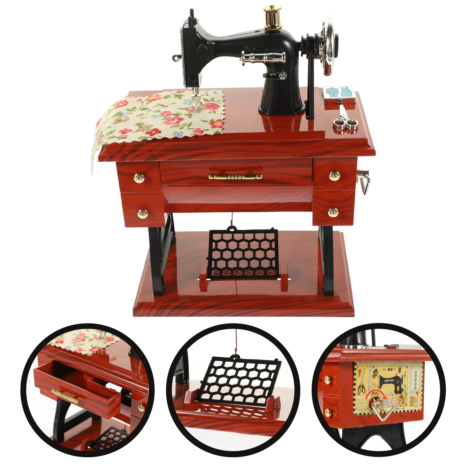 Vintage Music Box Sewing Musical Toy Sewing Machine Music Sartorius Model Play Creative Gift
Vintage Music Box Sewing Musical Toy Sewing Machine Music Sartorius Model Play Creative Gift