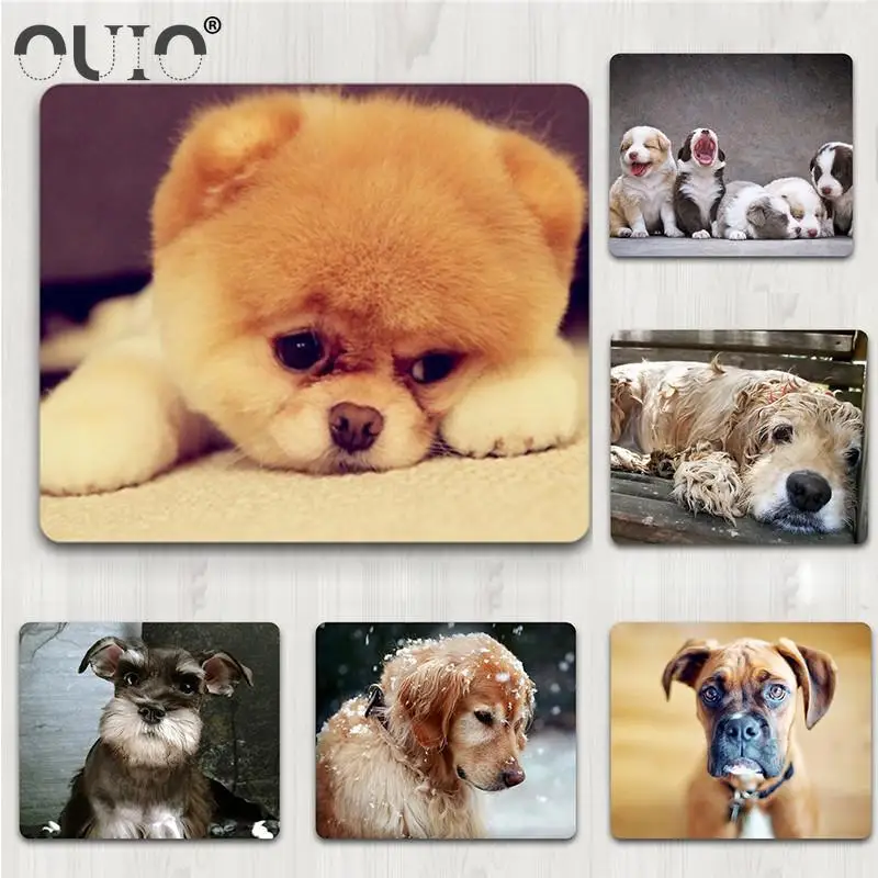 

Computer Decoration Dog Cute Animals Rectangle Mouse Pad Non-Slip Mousepad Lovely Dog Background Office Mousepads with Lock Edge