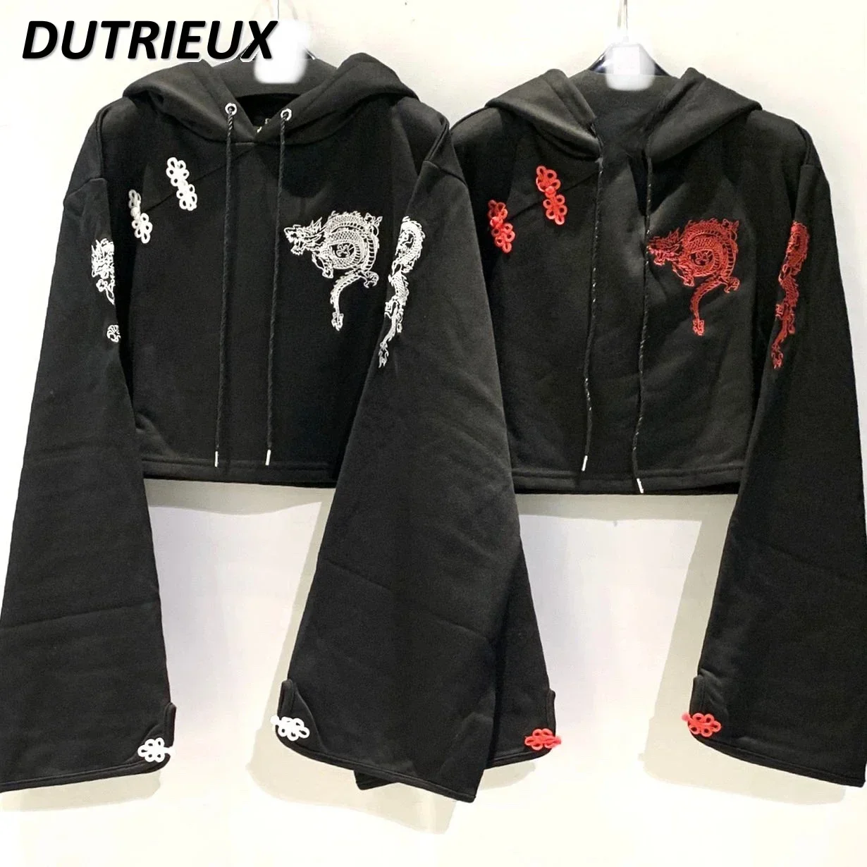 Harajuku Sub-Culture Punk Chinese Style Embedded Wide Sleeve Short Sweatshirt Y2g Girls Black Hooded Personality Pullover
Harajuku Sub-Culture Punk Chinese Style Embedded Wide Sleeve Short Sweatshirt Y2g Girls Black Hooded Personality Pullover