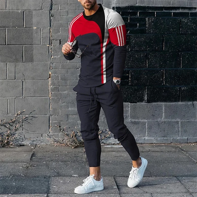 New Sportswear T Shirt Long Pants 2 Piece Sets Men Tracksuit O Neck Printed Casual Trend Oversized Sportwear Suit Clothes
New Sportswear T Shirt Long Pants 2 Piece Sets Men Tracksuit O Neck Printed Casual Trend Oversized Sportwear Suit Clothes