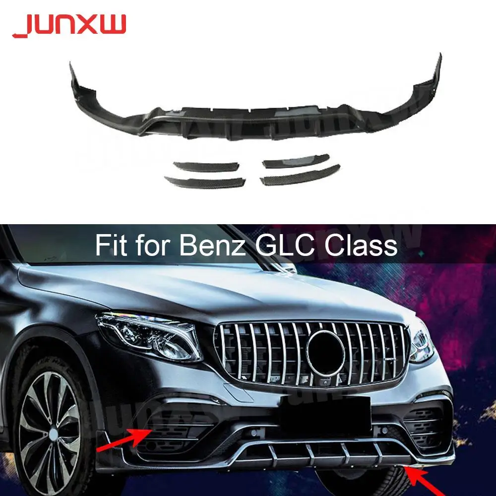 Carbon Fiber Front Lip Spoiler Canard Splitters for Benz GLC Class Coupe W253 2016 - 2019 not for original GLC63 Front Bumper
Carbon Fiber Front Lip Spoiler Canard Splitters for Benz GLC Class Coupe W253 2016 - 2019 not for original GLC63 Front Bumper