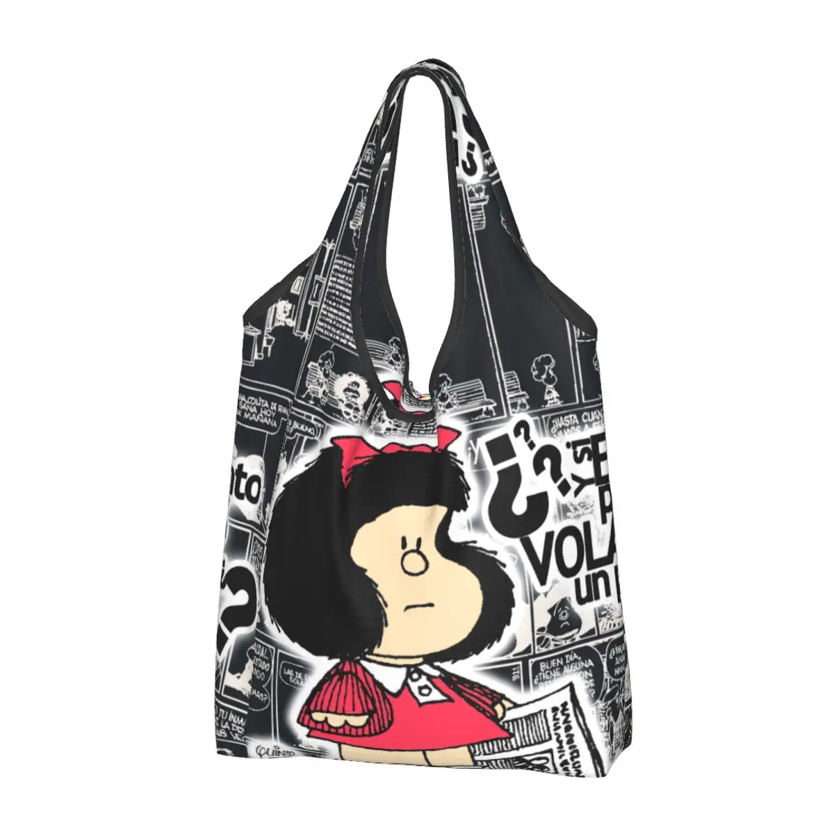 Kawaii Vintage Quino Comic Mafalda Shopping Tote Bag Portable Cartoon Mang Grocery Shopper Shoulder Bag
Kawaii Vintage Quino Comic Mafalda Shopping Tote Bag Portable Cartoon Mang Grocery Shopper Shoulder Bag