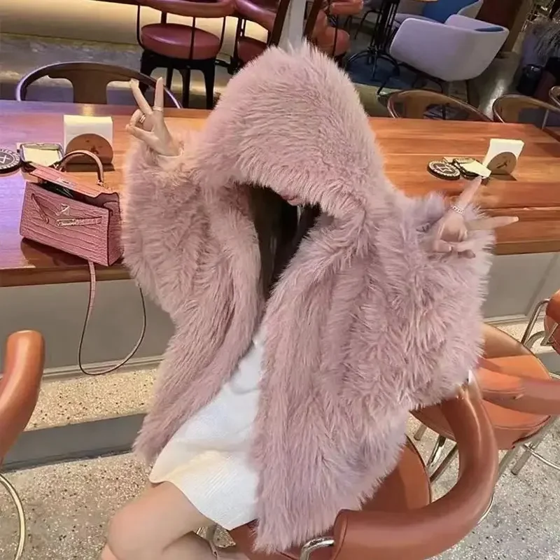 Women's Autumn Hooded Mid-length Fur Jackets Tops Teddy Coats Female Winter 2021 Korean New Artificial Warm Thickening Overcoat
Women's Autumn Hooded Mid-length Fur Jackets Tops Teddy Coats Female Winter 2021 Korean New Artificial Warm Thickening Overcoat