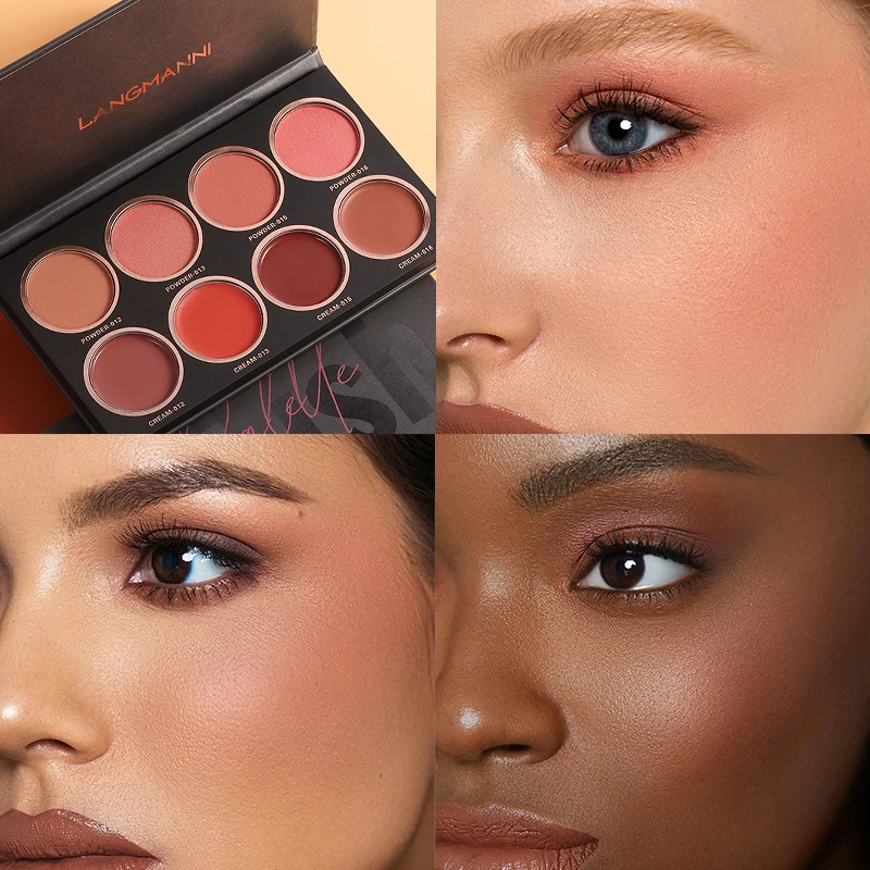 8-color Blush Palette for Different Skin Tones Eyeshadow Palette Powder Cream Mineral Pigment Face Cheek Blusher Makeup Palette
8-color Blush Palette for Different Skin Tones Eyeshadow Palette Powder Cream Mineral Pigment Face Cheek Blusher Makeup Palette