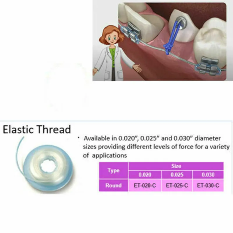 Dental Orthodontic Elastic Power Tube Orthodontic Solid Thread Archwire 0.025 10 Roll
Dental Orthodontic Elastic Power Tube Orthodontic Solid Thread Archwire 0.025 10 Roll