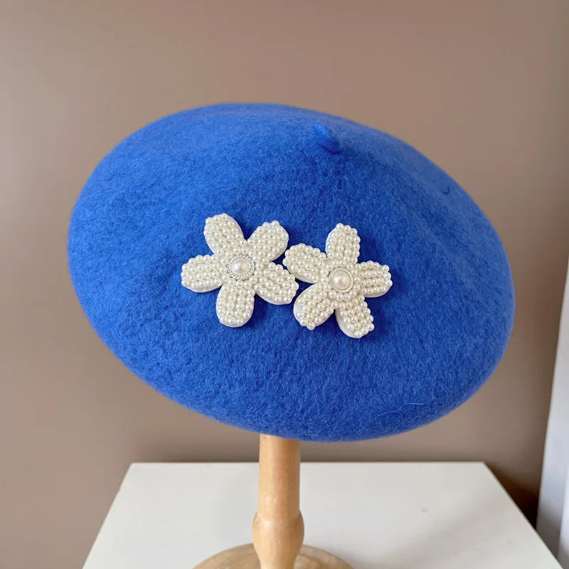 2022 Beret New Handmade Pearl Diamond Flower Women's Autumn and Winter Fashion Flower Wool Hat Beret Painter's Hat
2022 Beret New Handmade Pearl Diamond Flower Women's Autumn and Winter Fashion Flower Wool Hat Beret Painter's Hat