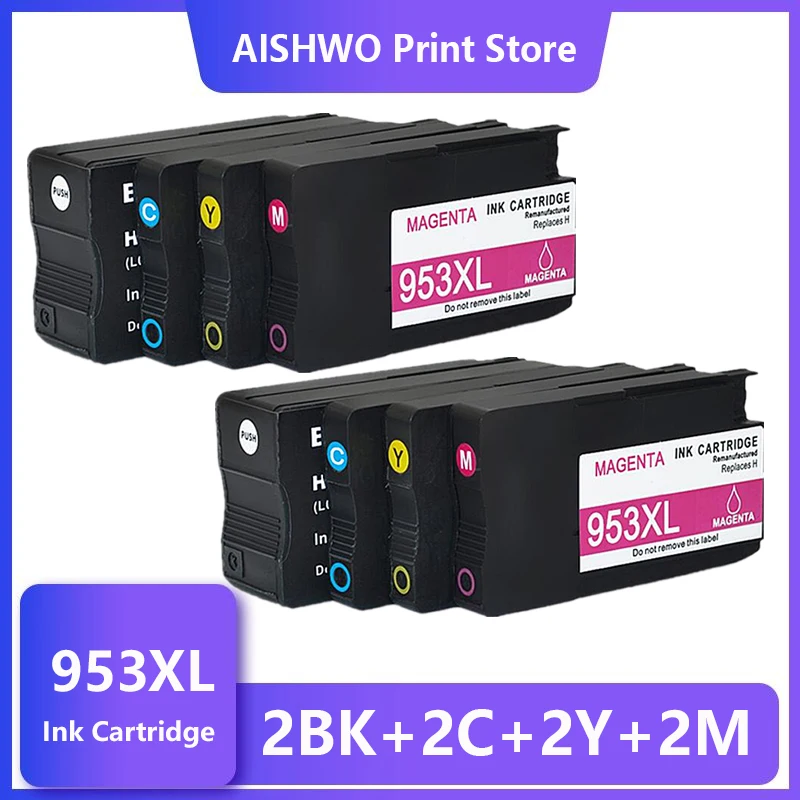 Compatible Ink Cartridge 953 953XL for HP pro 7740 8210 8218 8710 8715 8718 8719 8720 8725 8728 8730 8740 printer for hp953
Compatible Ink Cartridge 953 953XL for HP pro 7740 8210 8218 8710 8715 8718 8719 8720 8725 8728 8730 8740 printer for hp953