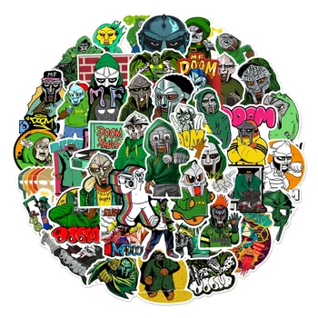 힙합 래퍼 Mf Doom 스티커, 가수 팬 선물, DIY 장식, 전화 컵, 수하물 스크랩북, 노트북, 헬멧, 기타 데칼, 10 개, 50 개