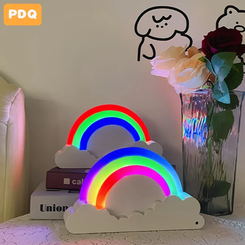 LED Rainbow Light Romantic Dream Bedside Lamp Ornament Gift Night Light Atmosphere Light Girl Gift Table Lamps for Bedroom
LED Rainbow Light Romantic Dream Bedside Lamp Ornament Gift Night Light Atmosphere Light Girl Gift Table Lamps for Bedroom